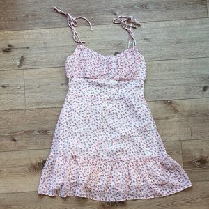Lush Pink Floral Mini Dress